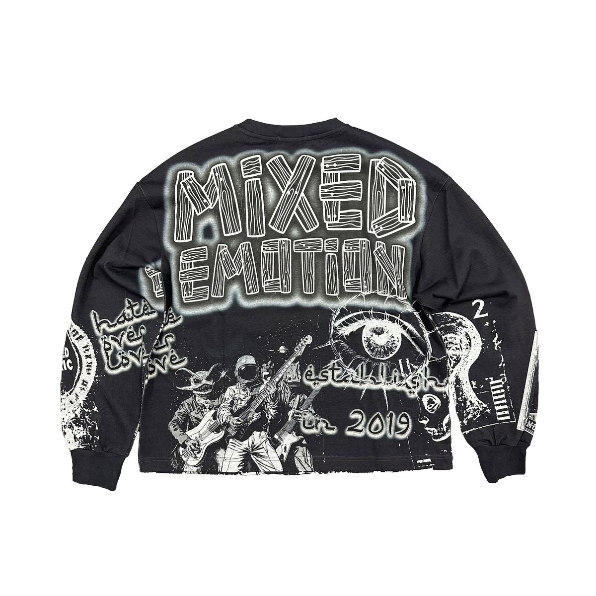 Mixed Emotions Astro Long Sleeve Black-Empxre Boutique