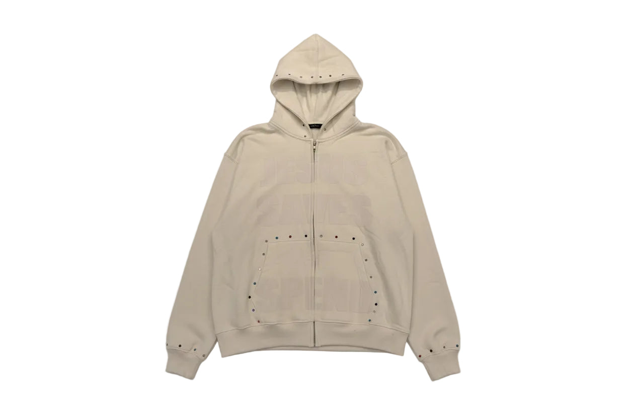 JSIS Full Zip Hoodie White-Empxre Boutique