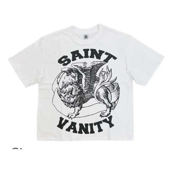SAINT VANITY GRIFFIN WHITE BLACK TEE
