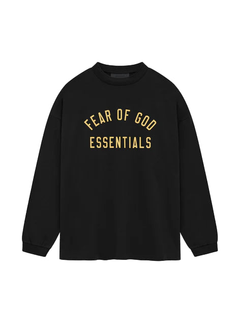 Essentials Jersey Longsleeve Tee Black-Empxre Boutique
