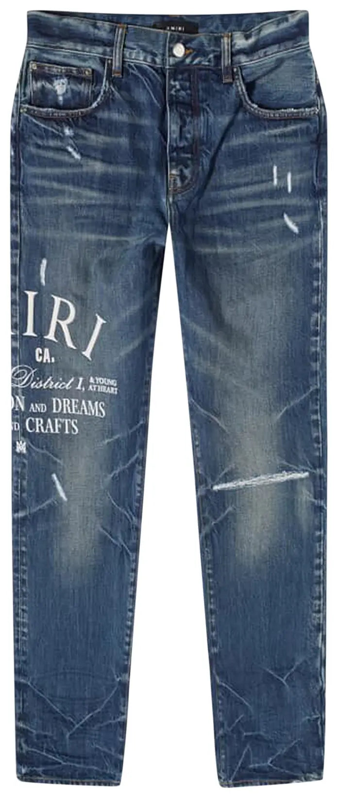 AMIRI Indigo Embroidered Jeans