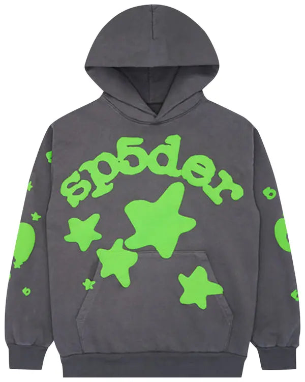 Sp5der Beluga Hoodie Slate Grey/Green-Empxre Boutique