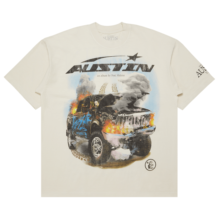 Hellstar x Post Malone Austin Tee 'Cream'-Empxre Boutique