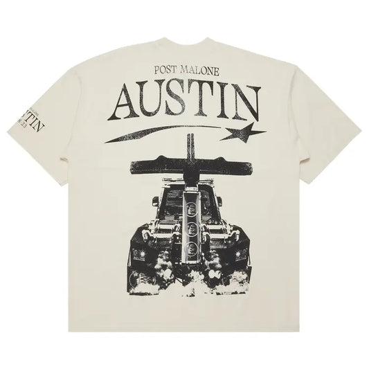 Hellstar x Post Malone Austin Tee 'Cream'-Empxre Boutique