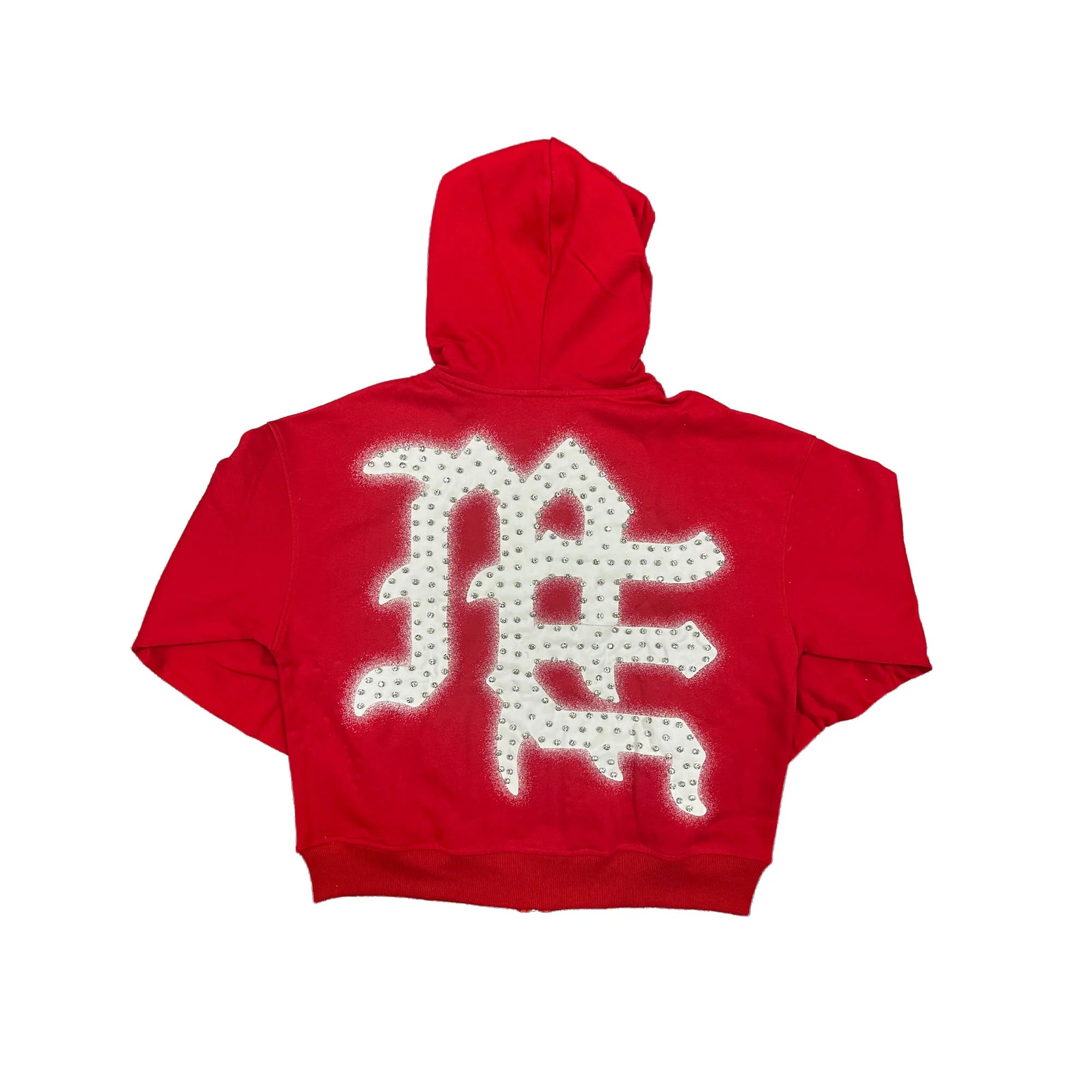 Mixed Emotions END Rhinestone Hoodie Red-Empxre Boutique