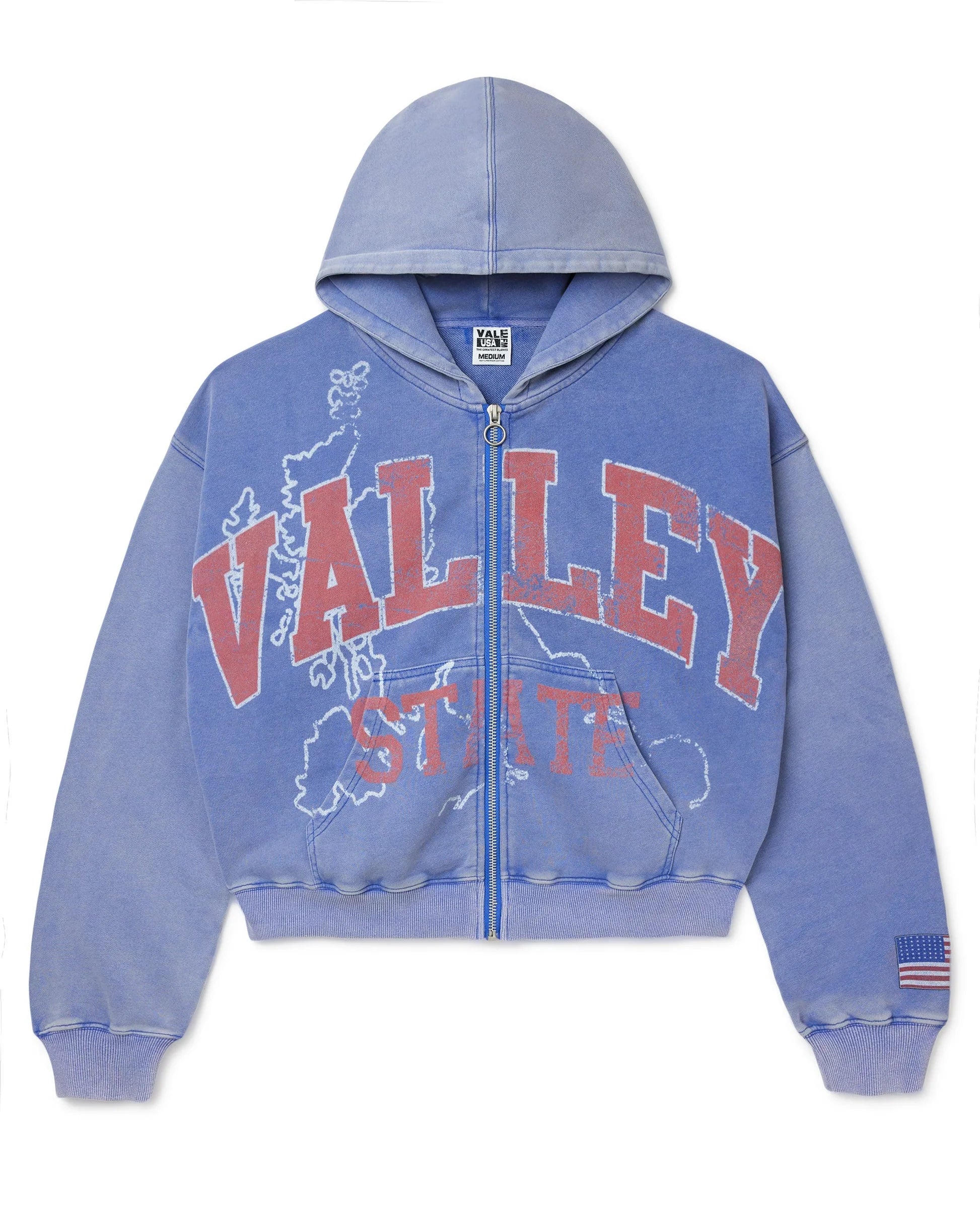 Vale Forever Blue Alumni Zip Hoodie-Empxre Boutique