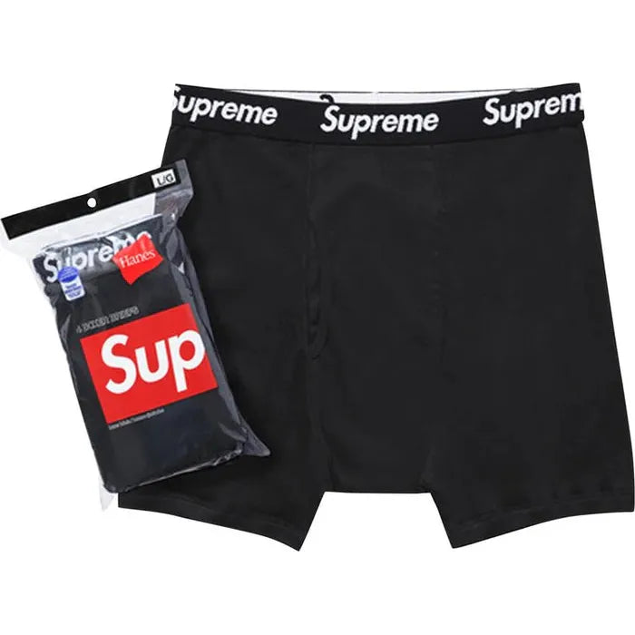 Supreme Hanes Boxer Briefs Black 4 pack-Empxre Boutique