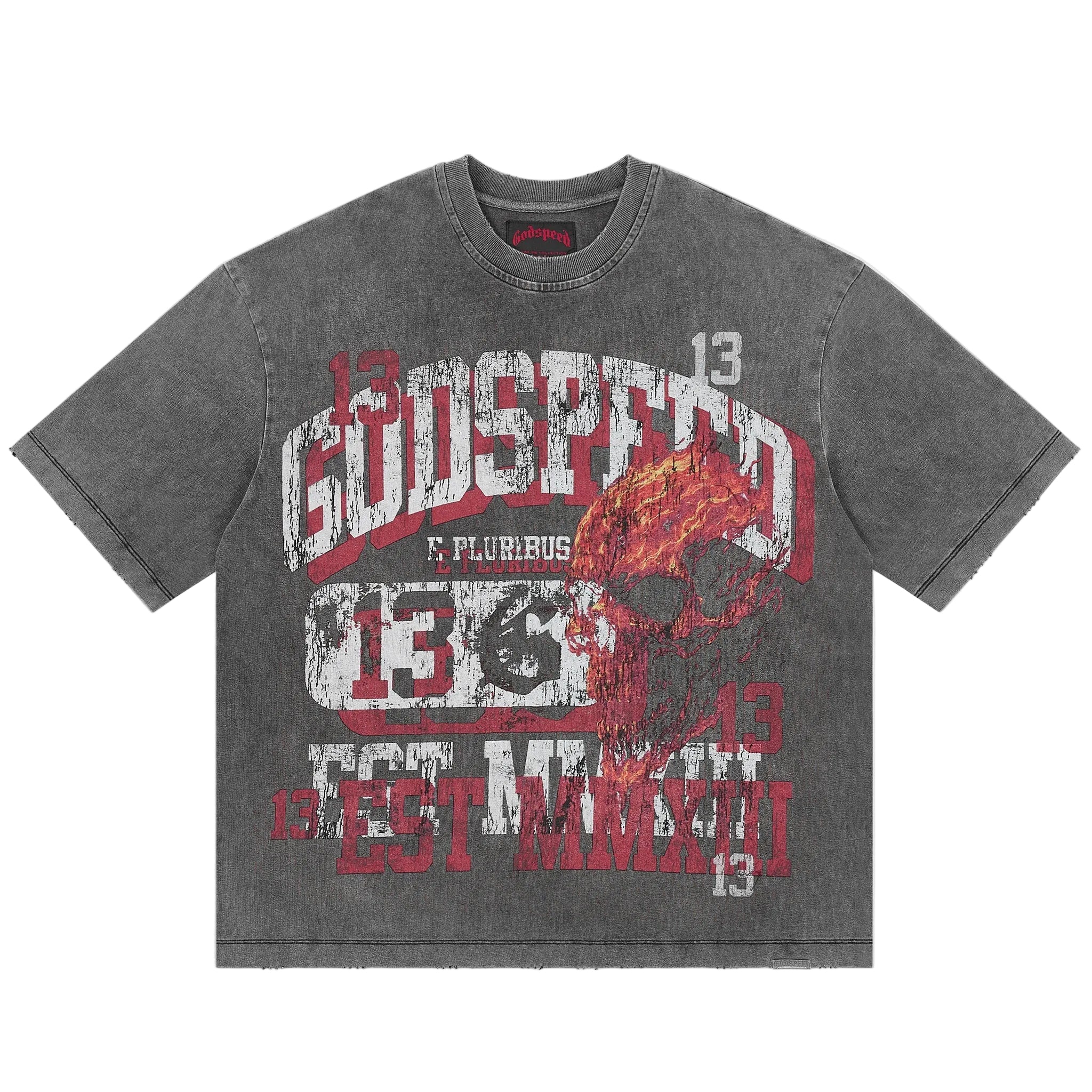 Godspeed Seeing Double T-Shirt Grey Wash