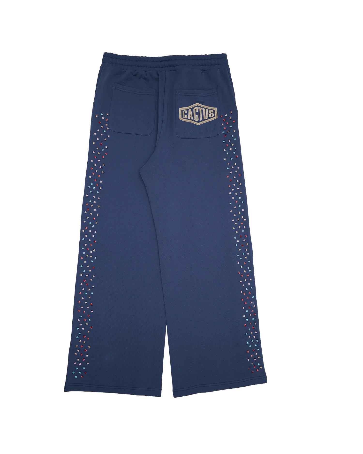 AZVA Studios Navy Crystal Cactus Pants-Sweatpants-Empxre Boutique