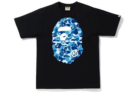 Bape ABC Camo Big Ape Head Tee Black/Blue