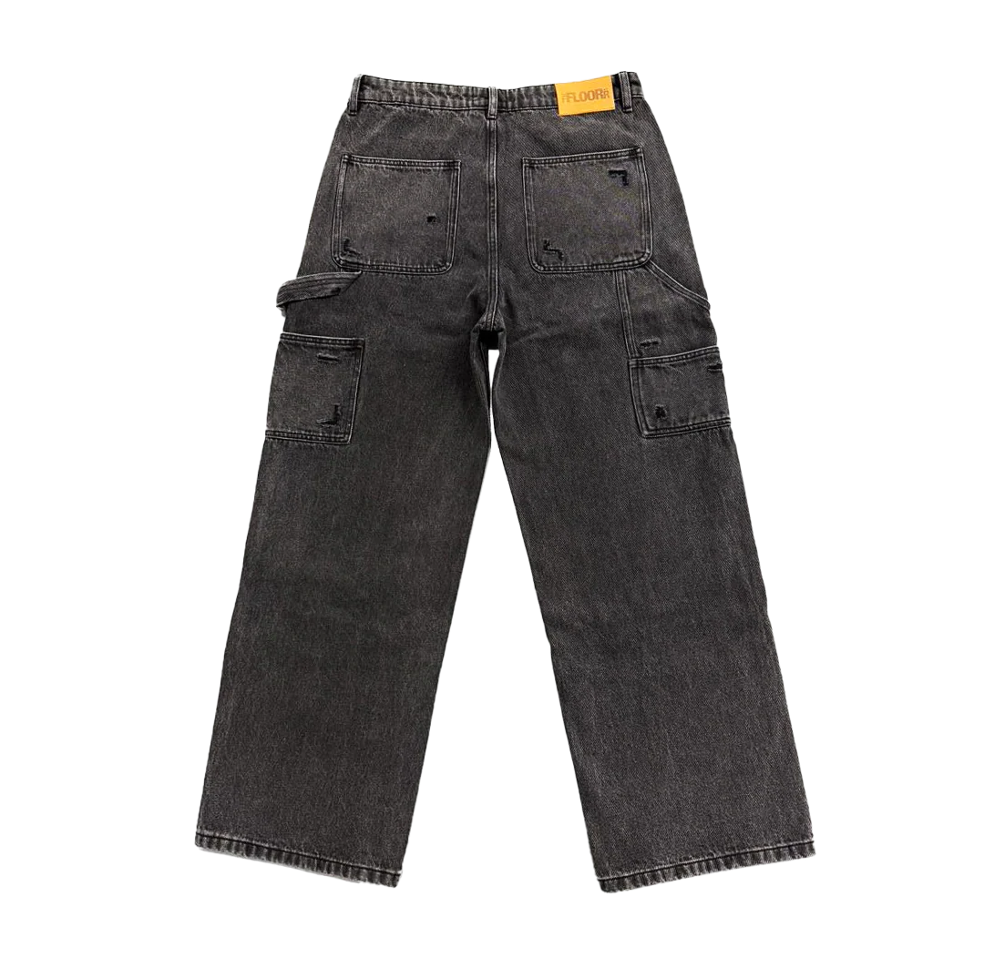 Floor 914 Triple Knee Black Denim-Empxre Boutique