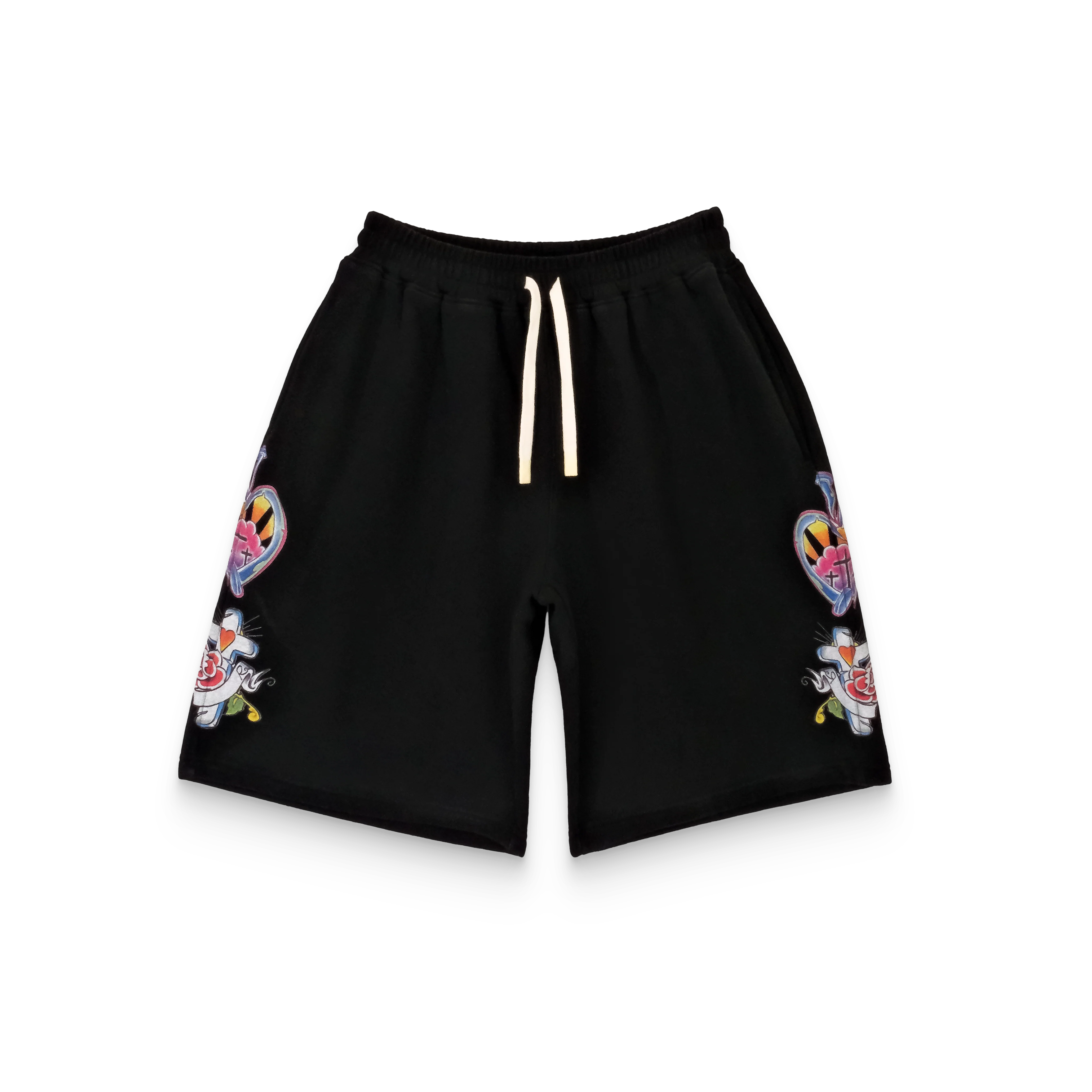 We Are Righteous Risen King Sweat Shorts Black-Empxre Boutique