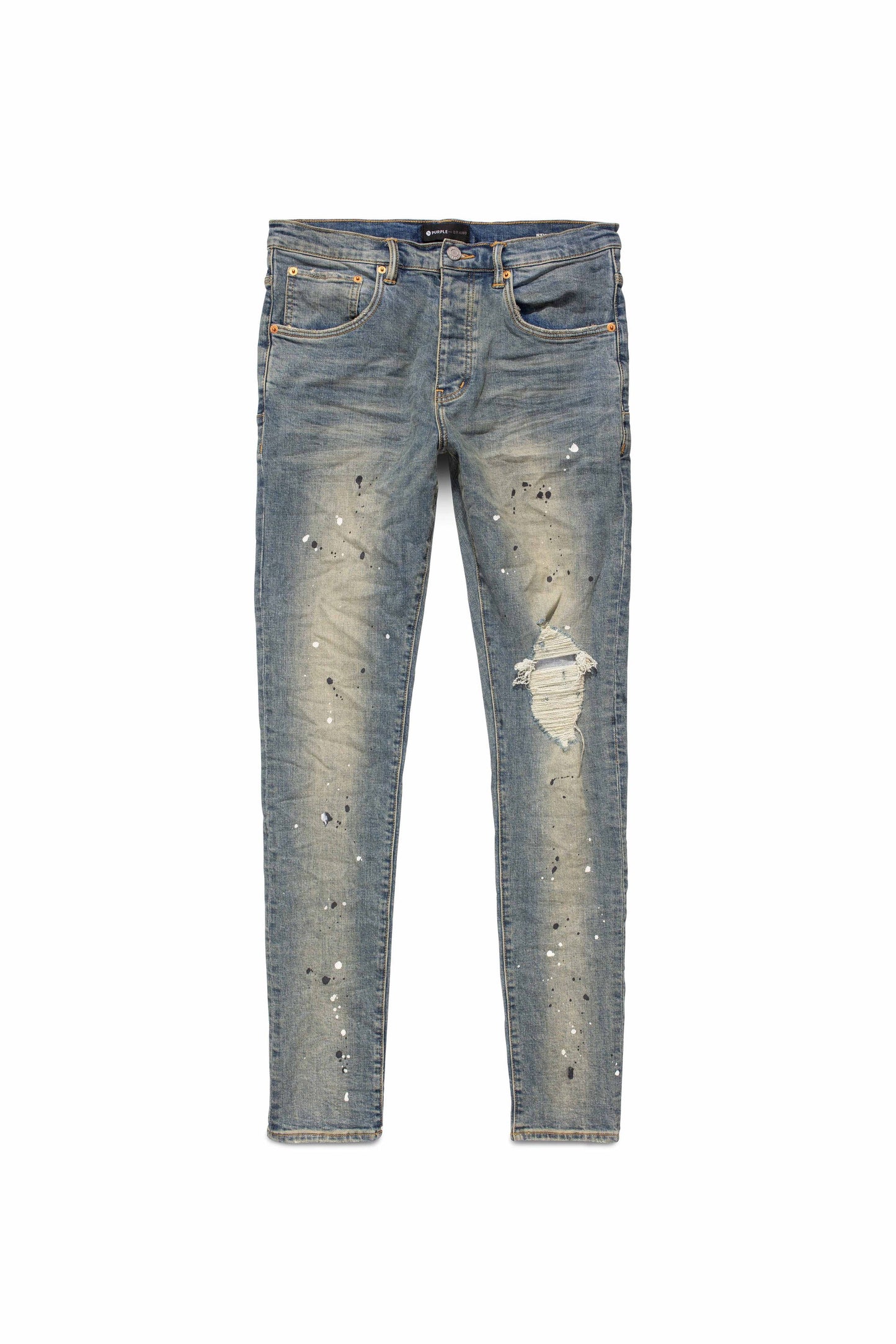 Purple Brand Mid Indigo Destroy Paint Blue
