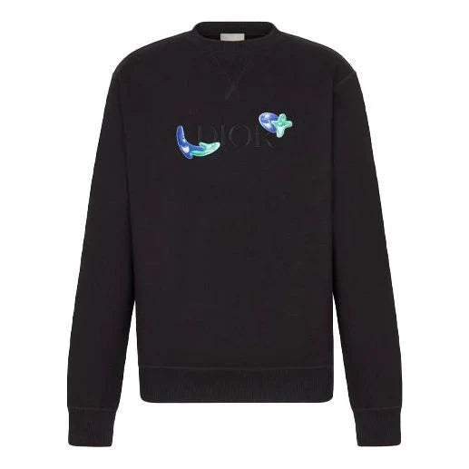 DIOR x KENNY SCHARF Embroidery Crewneck Black (Pre-Owned)-Empxre Boutique