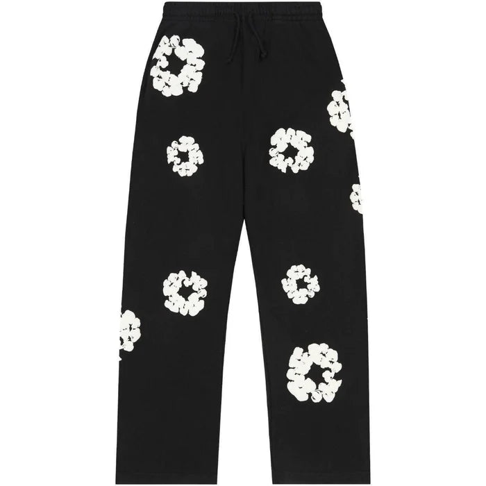 Denim Tears Cotton Wreath Baggy Sweatpants Black-Empxre Boutique