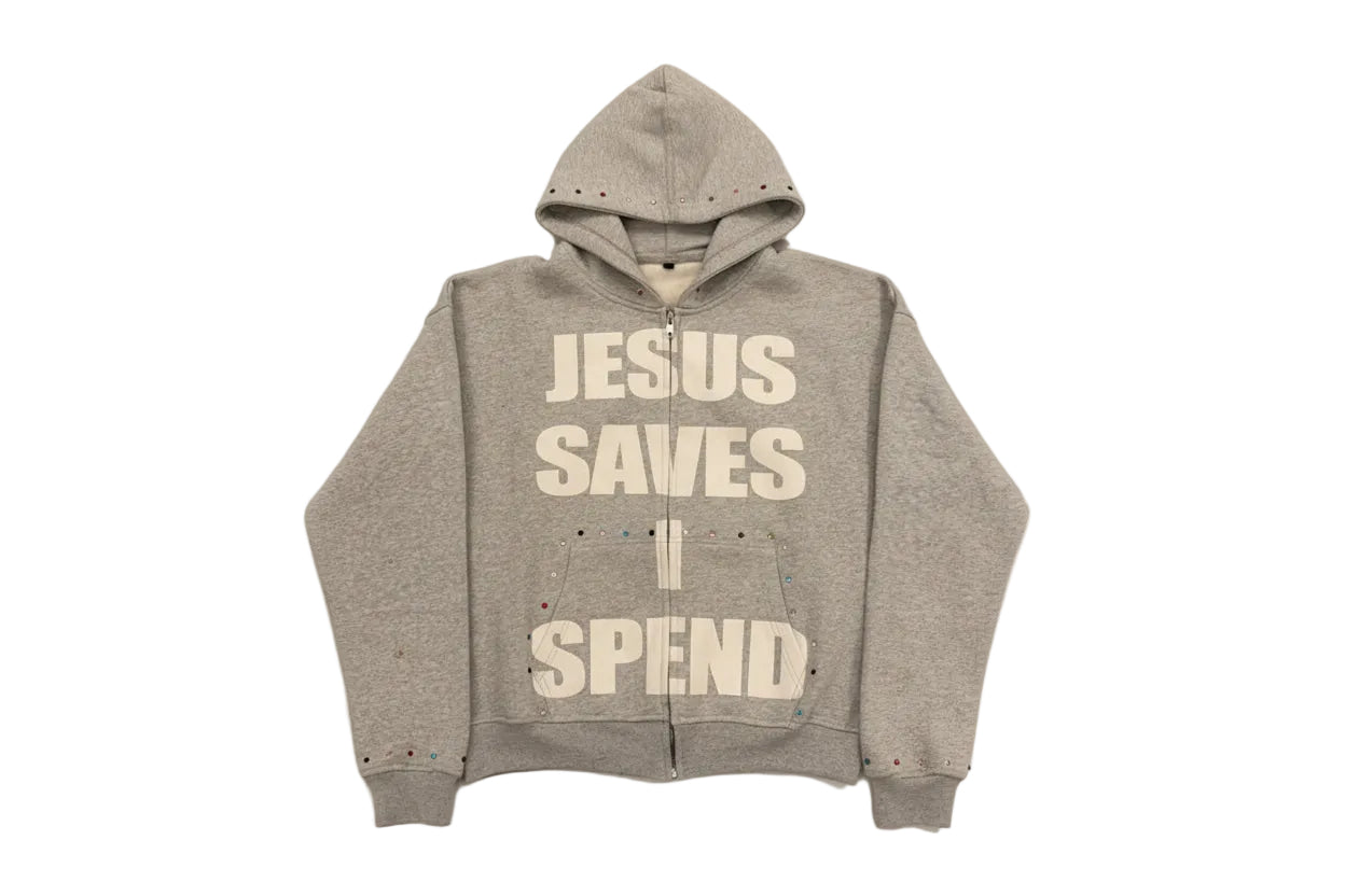 JSIS Full Zip Hoodie Grey-Empxre Boutique