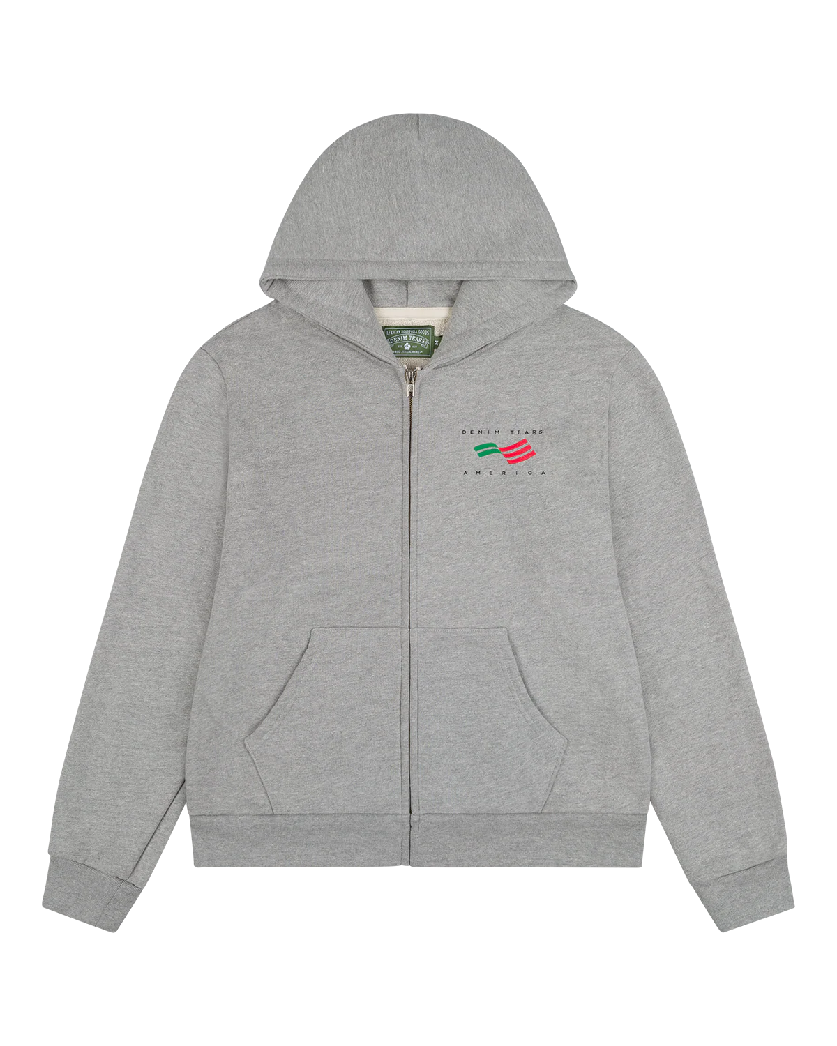 Denim Tears America Sportswear Zip Hoodie Grey-Hoodies-Empxre Boutique