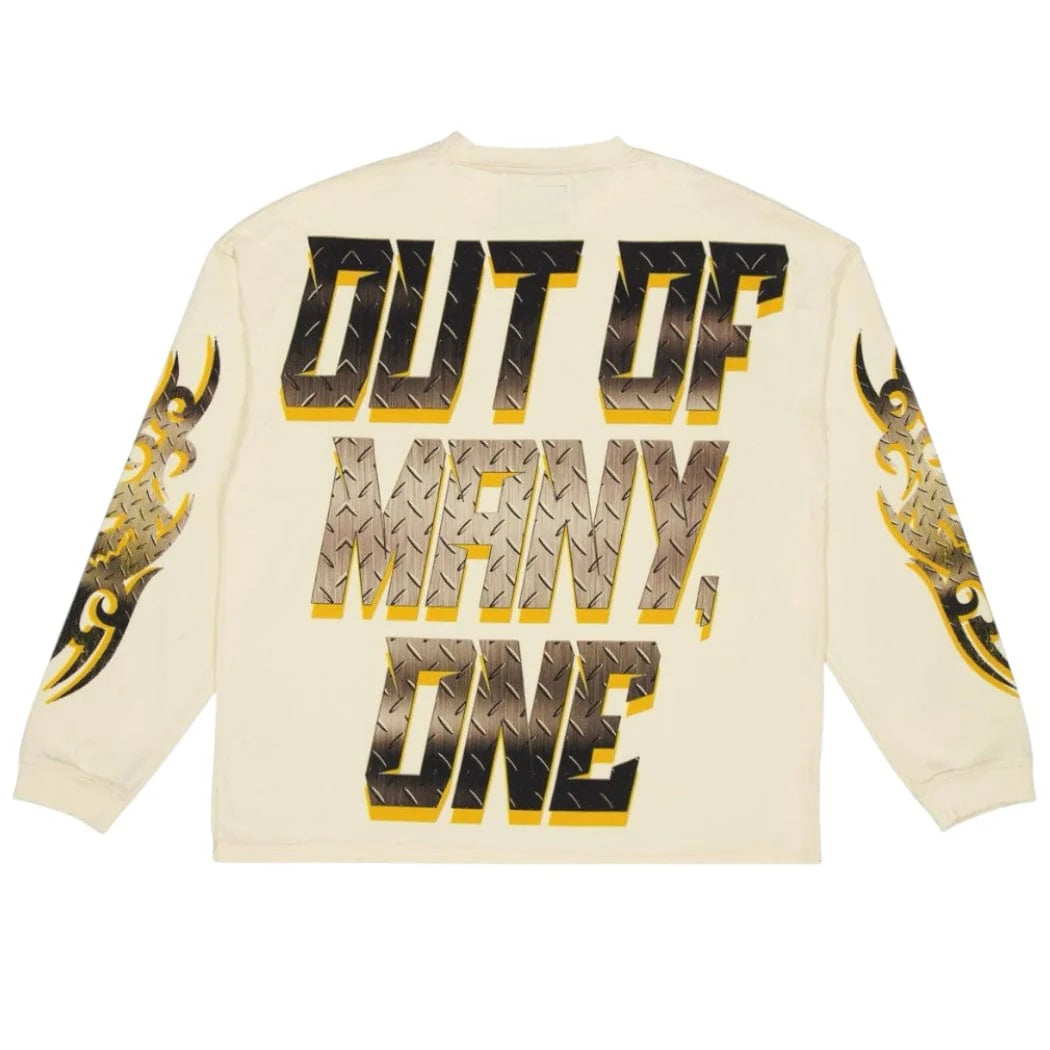 Godspeed Steel Sharpens Steel Longsleeve Bone-Empxre Boutique