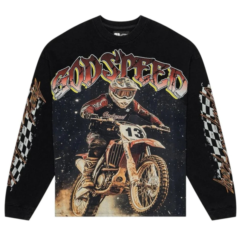 Godspeed Full Throttle LS T-Shirt Black Wash-Empxre Boutique