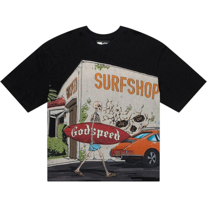Godspeed Surf Shop Tee Black-Empxre Boutique