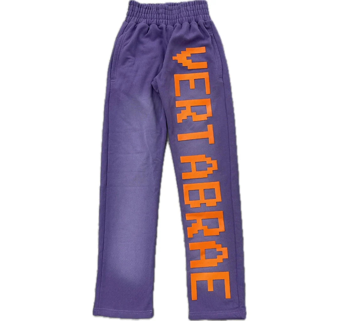 Vertabrae Sweatpants Purple Orange-Empxre Boutique