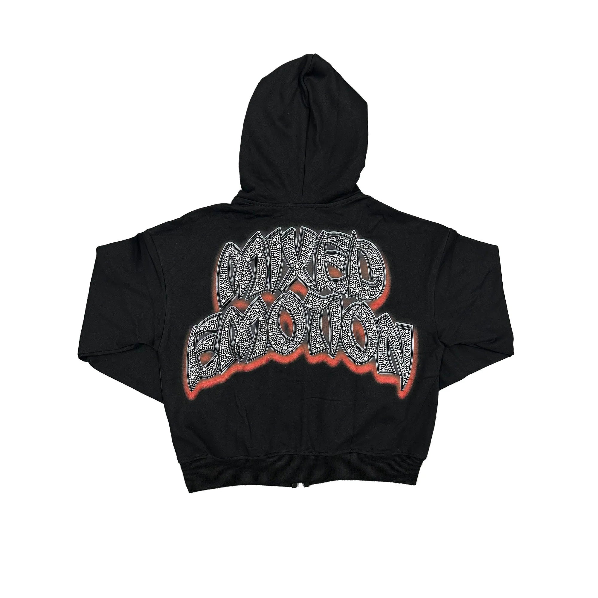 Mixed Emotion Last Dance Rhinestone Hoodie Black-Hoodies-Empxre Boutique