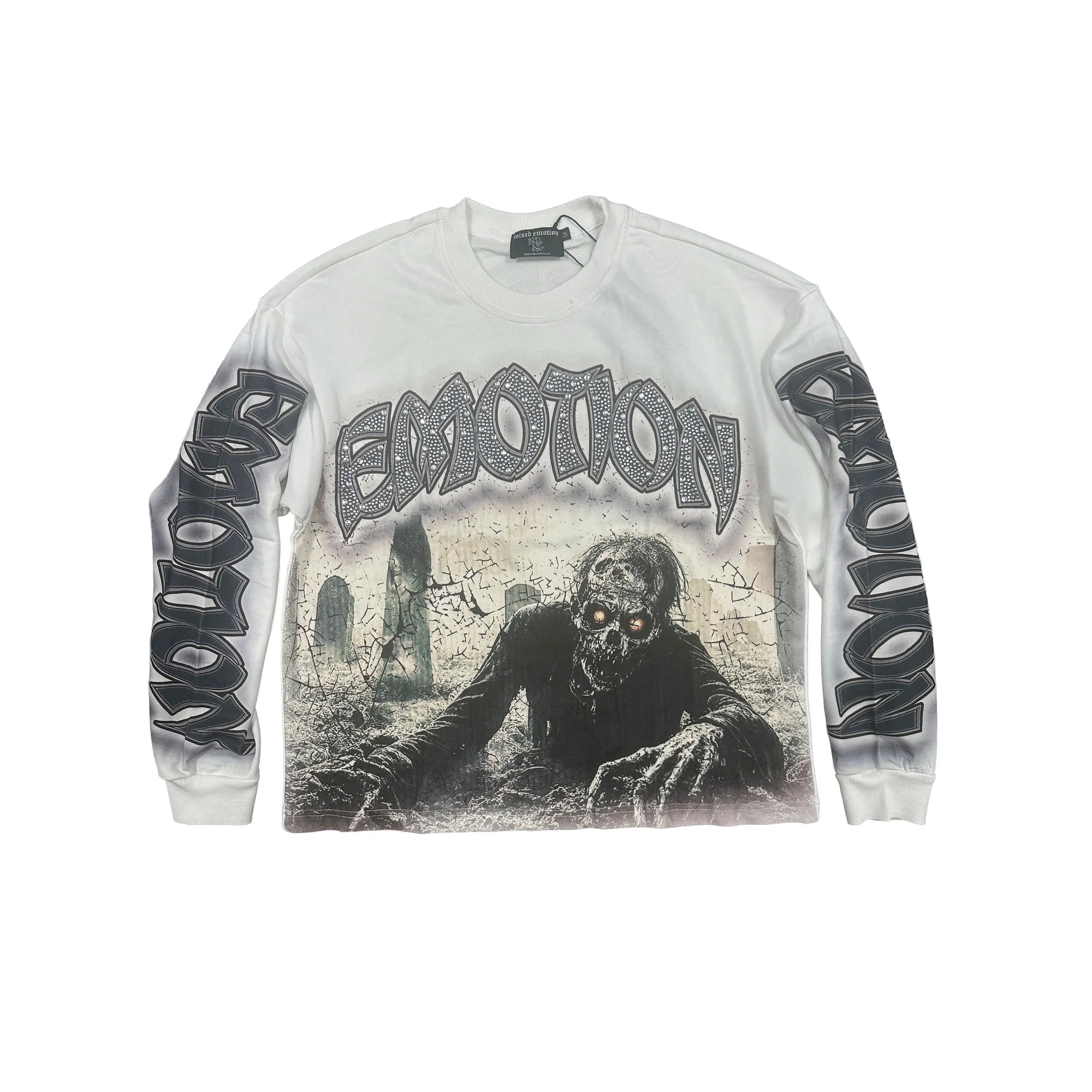 Mixed Emotion White Resurrection Long Sleeve-Long Sleeves-Empxre Boutique