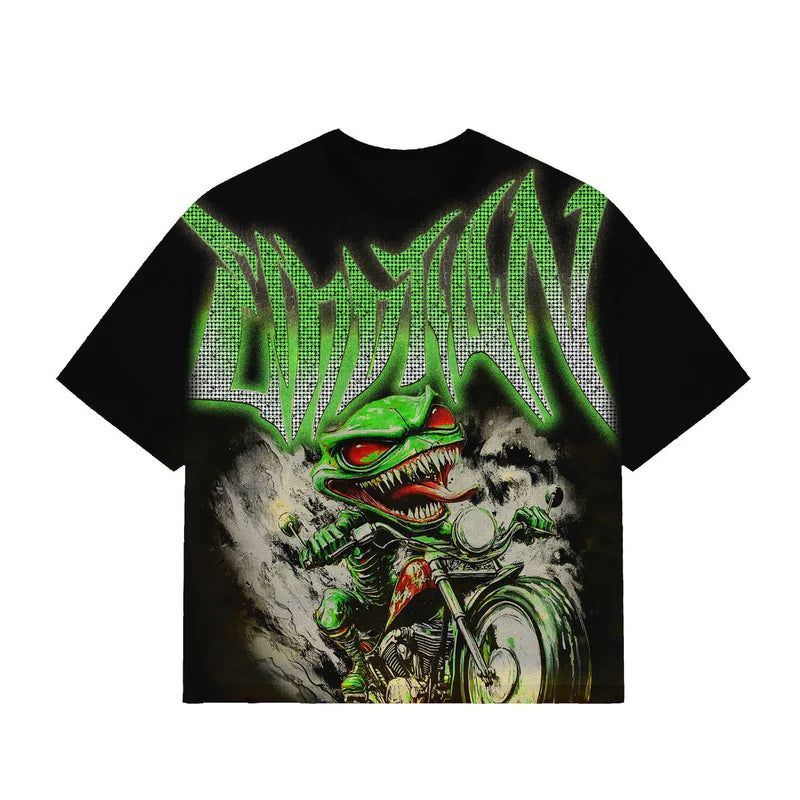 Mixed Emotions Goblin Rhinestone Tee-Empxre Boutique