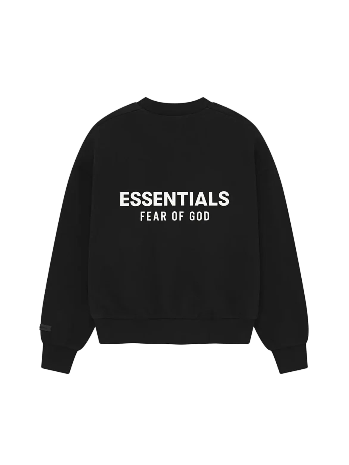 Fear of God Essentials Classic Crewneck Sweatshirt Jet Black-Hoodies-Empxre Boutique