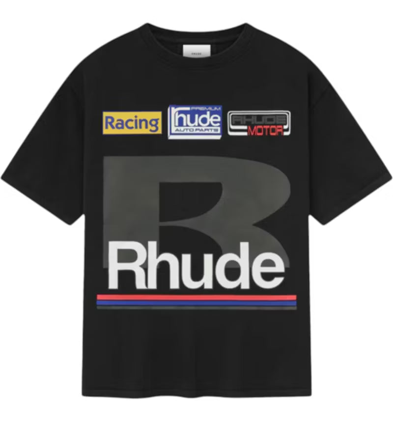 Rhude Petrol Patch Tee Black