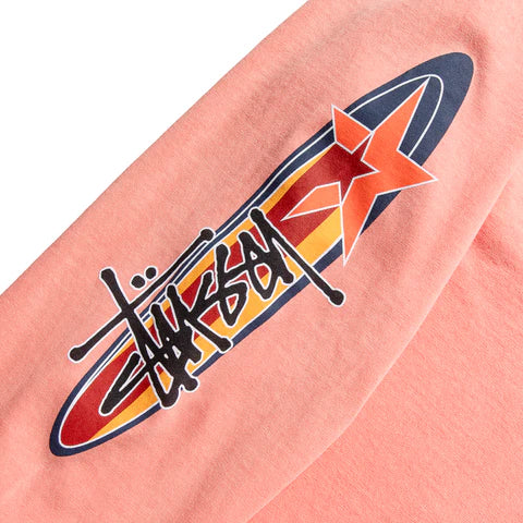 Stussy Two Star Pigment Dyed Sherbert L/S Tee-Long Sleeves-Empxre Boutique