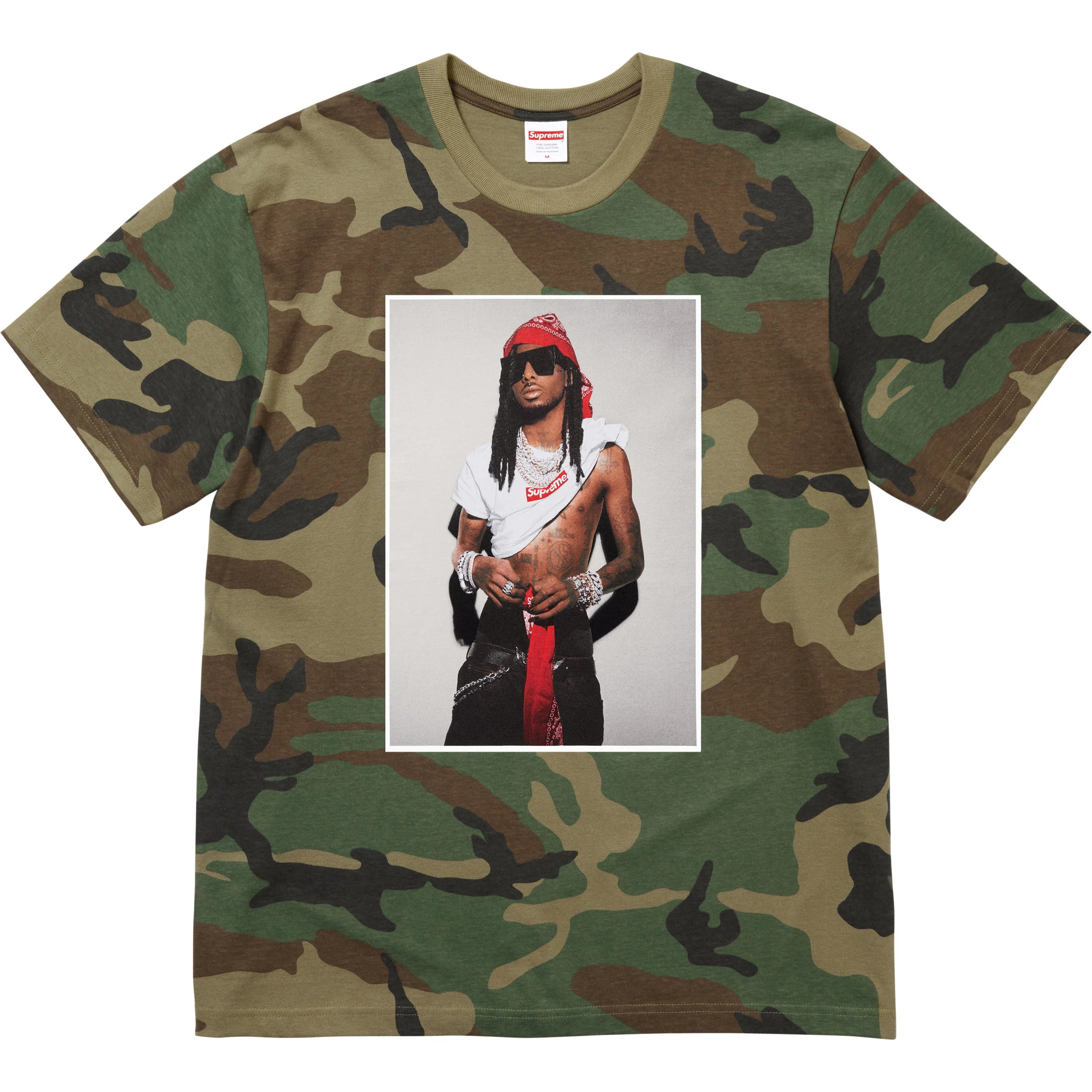 Supreme Playboi Carti Tee Woodland Camo-Empxre Boutique