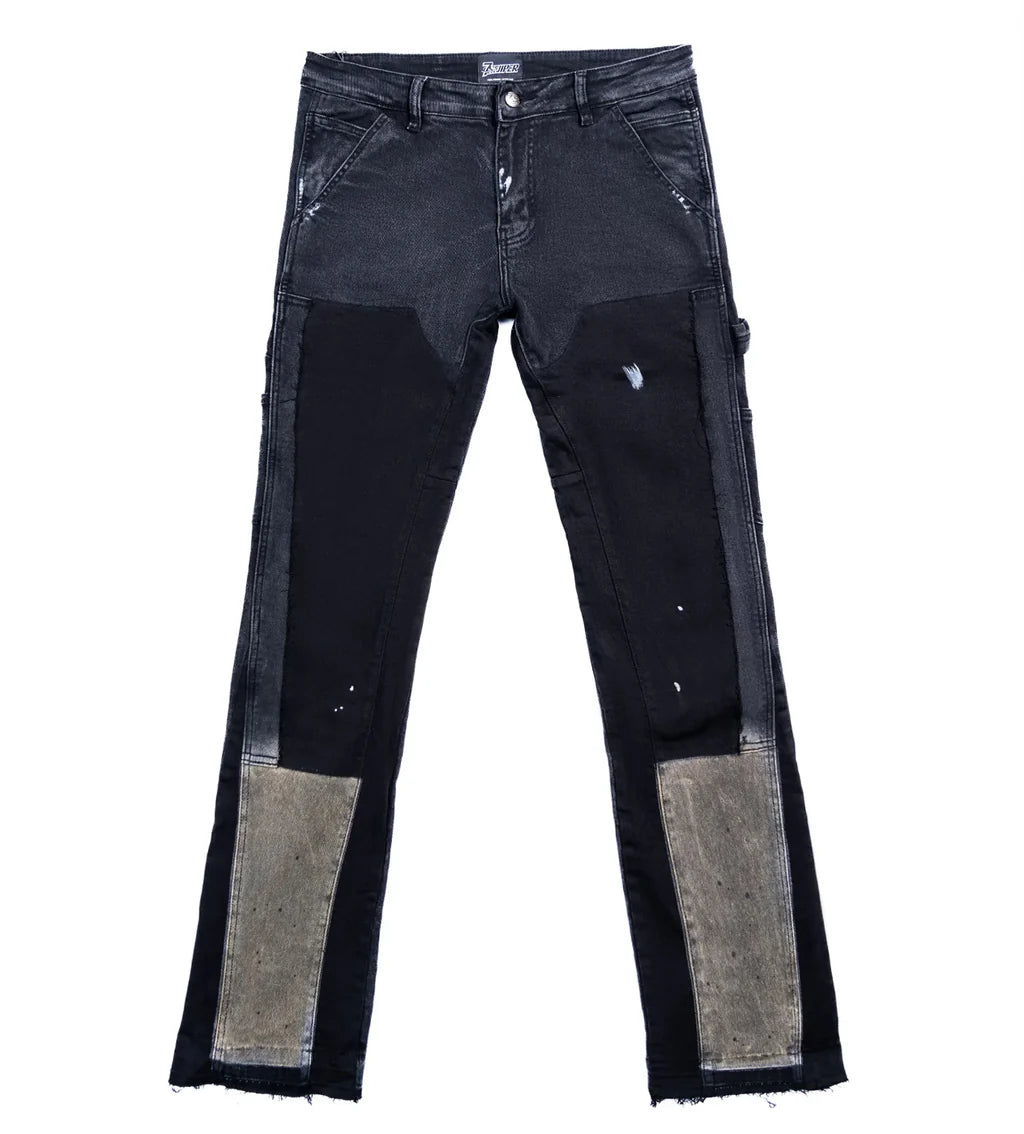 Triple Sevens x Sniper Gang Flared Denim Black-Empxre Boutique