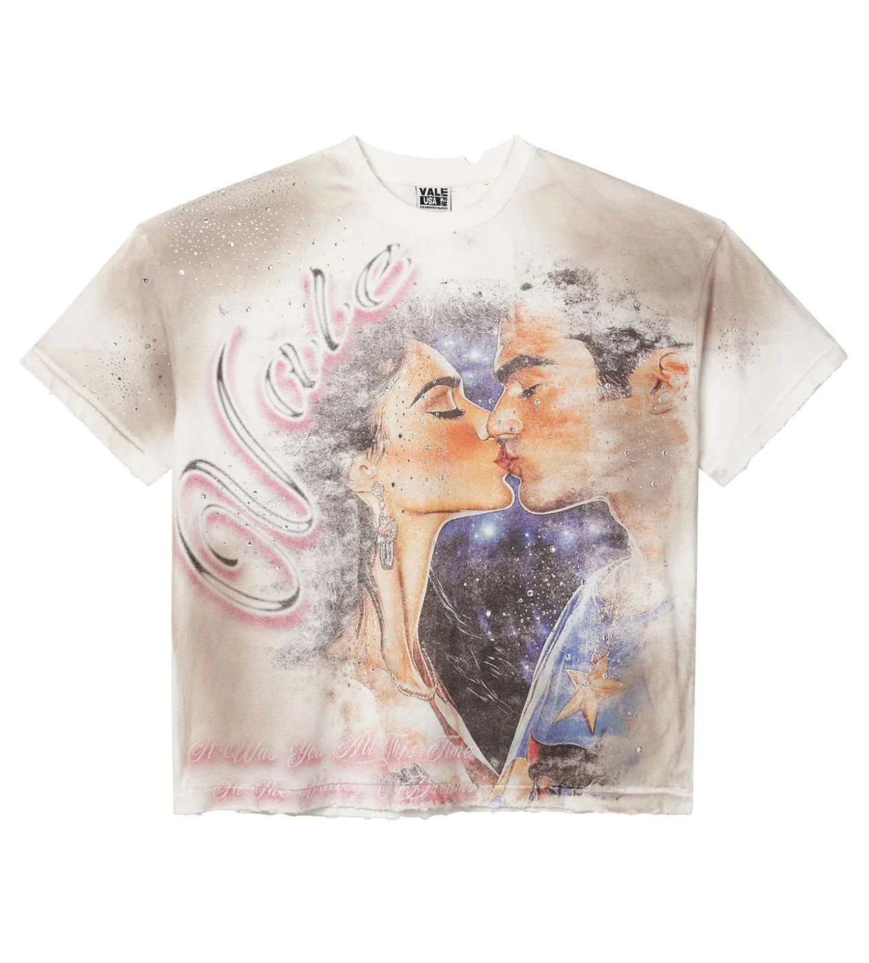 Vale Forever Fated Yours Bling Tee Cream-Empxre Boutique