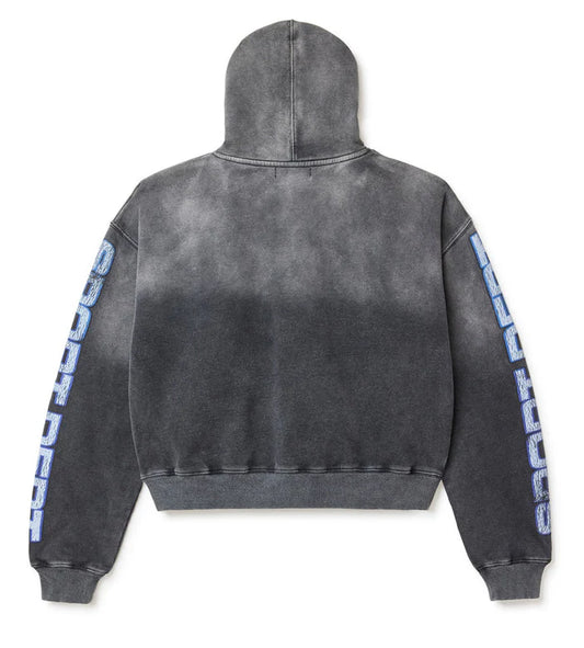Vale Forever Watchdog Pullover Hoodie in Black With Blue and White Graphics โ sold by Empxre Boutique