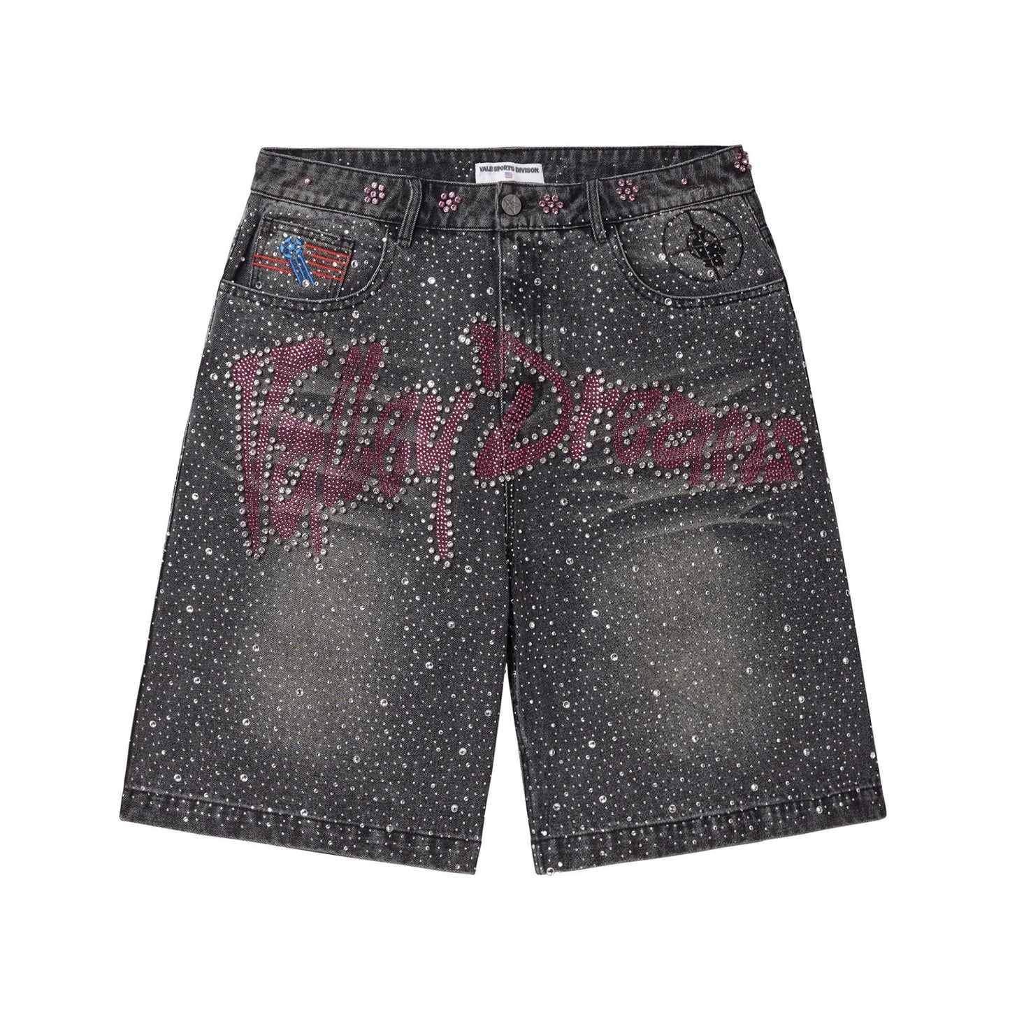 Vale Forever Black Iced Out Jorts