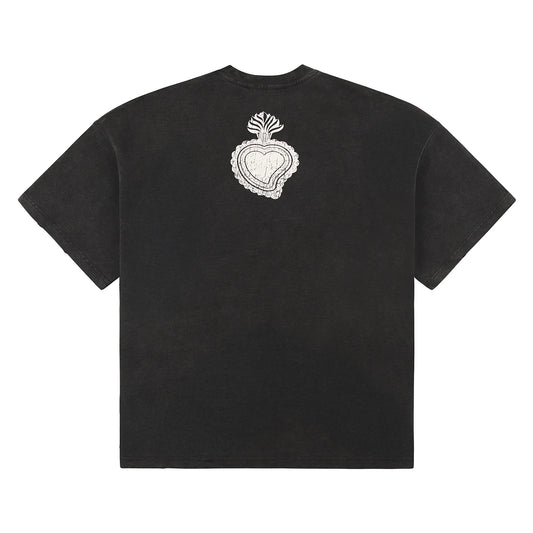 When Smoke Clears Off Black/Bone Diamond Tee-Empxre Boutique
