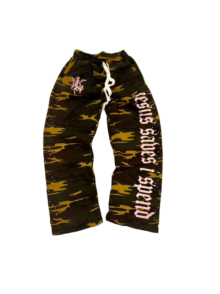 JSIS Camo & Pink Sweatpants