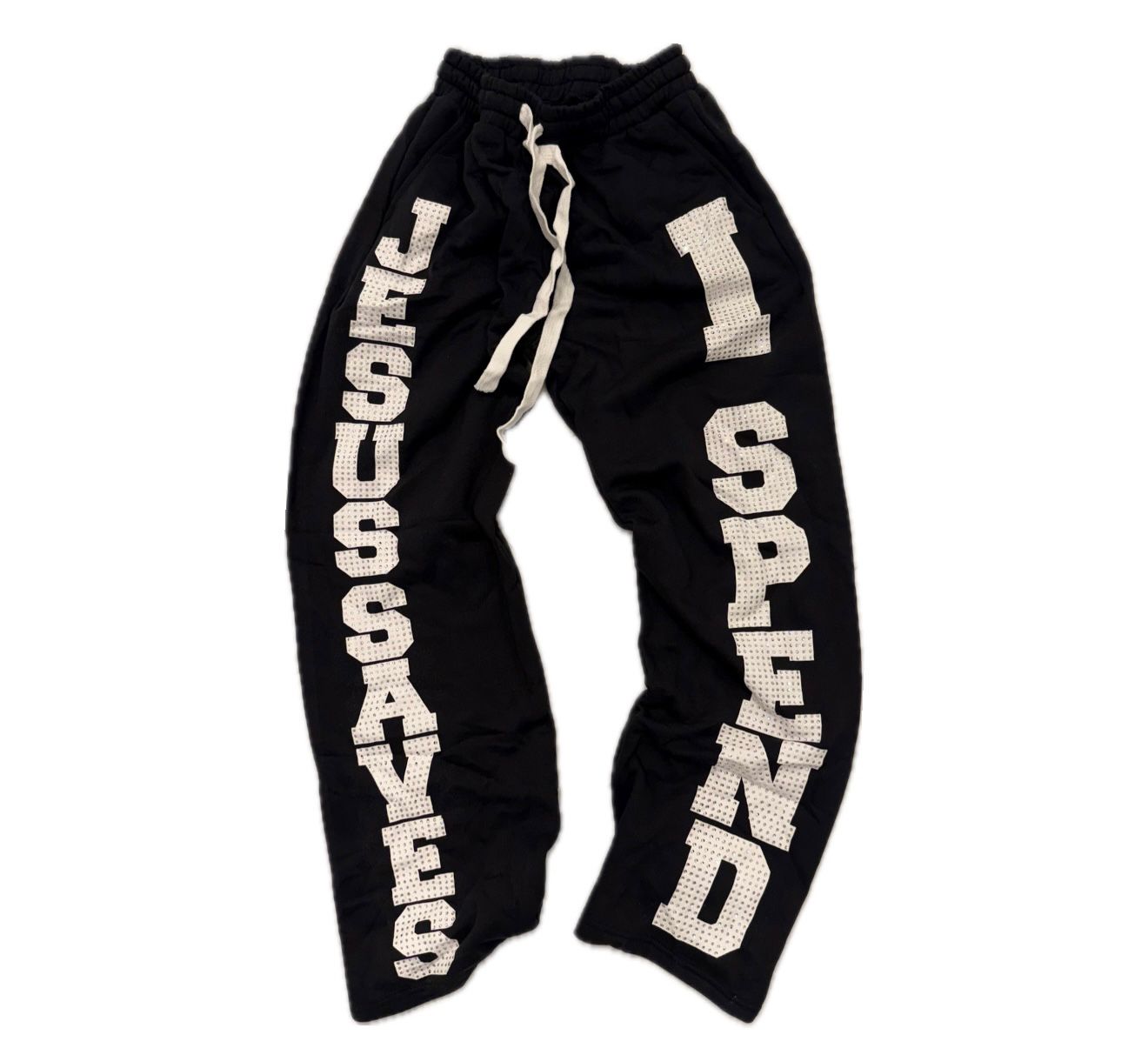 Jesus Saves I Spend Sweatpants Black