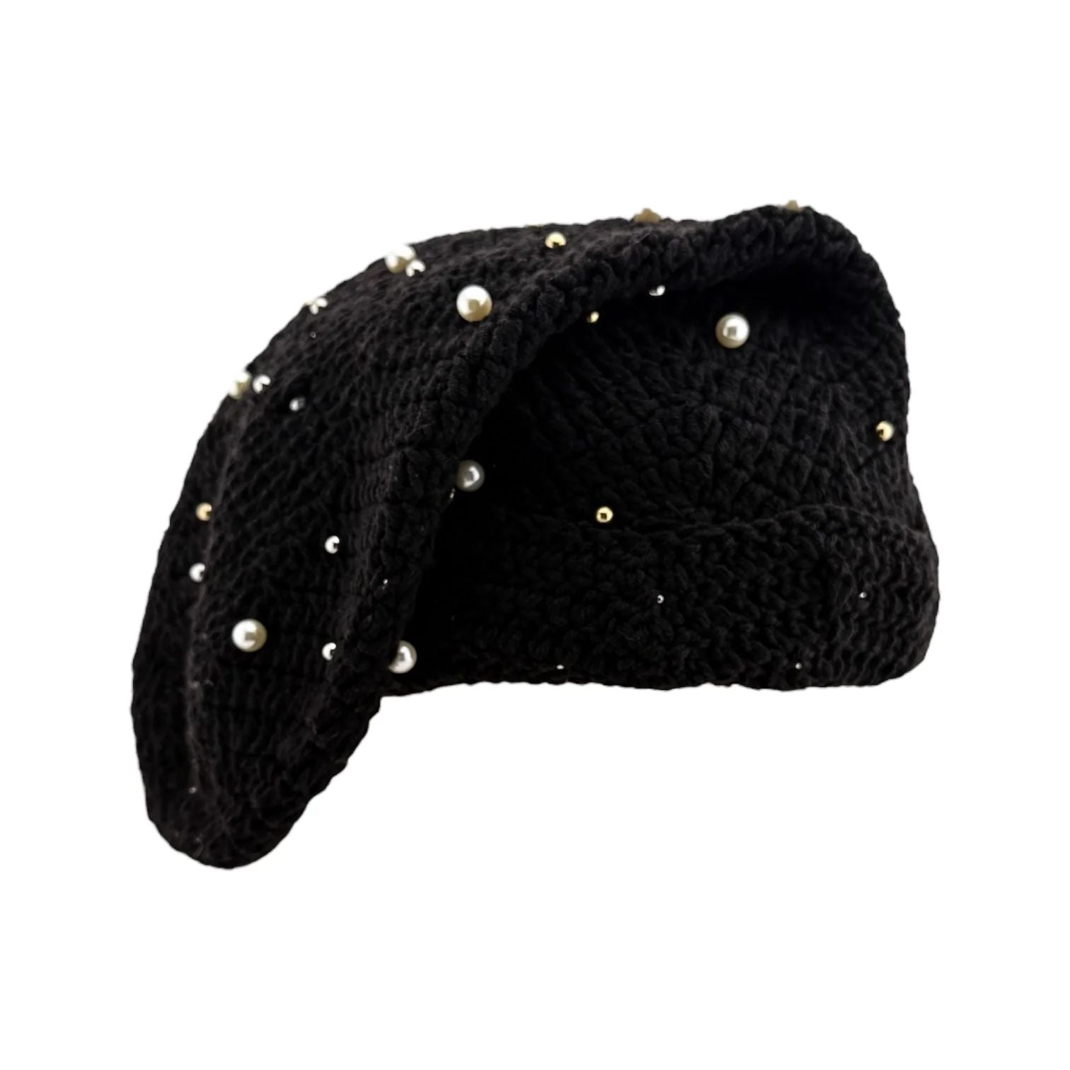 Arkyve Pearl Crochet Sock Hat