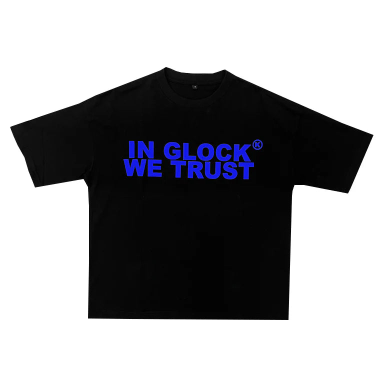 Kixkz Clothing In Glock We Trust Tee Black/Blue-Empxre Boutique