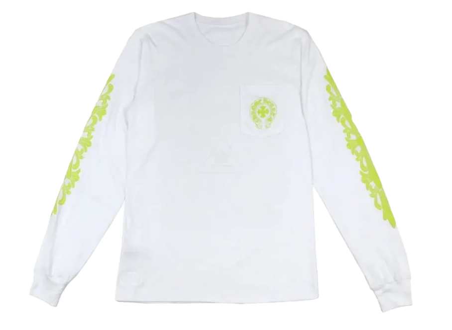 Chrome Hearts Made In Hollywood Longsleeve Tee White/Neon (Pre-Owned)-Empxre Boutique