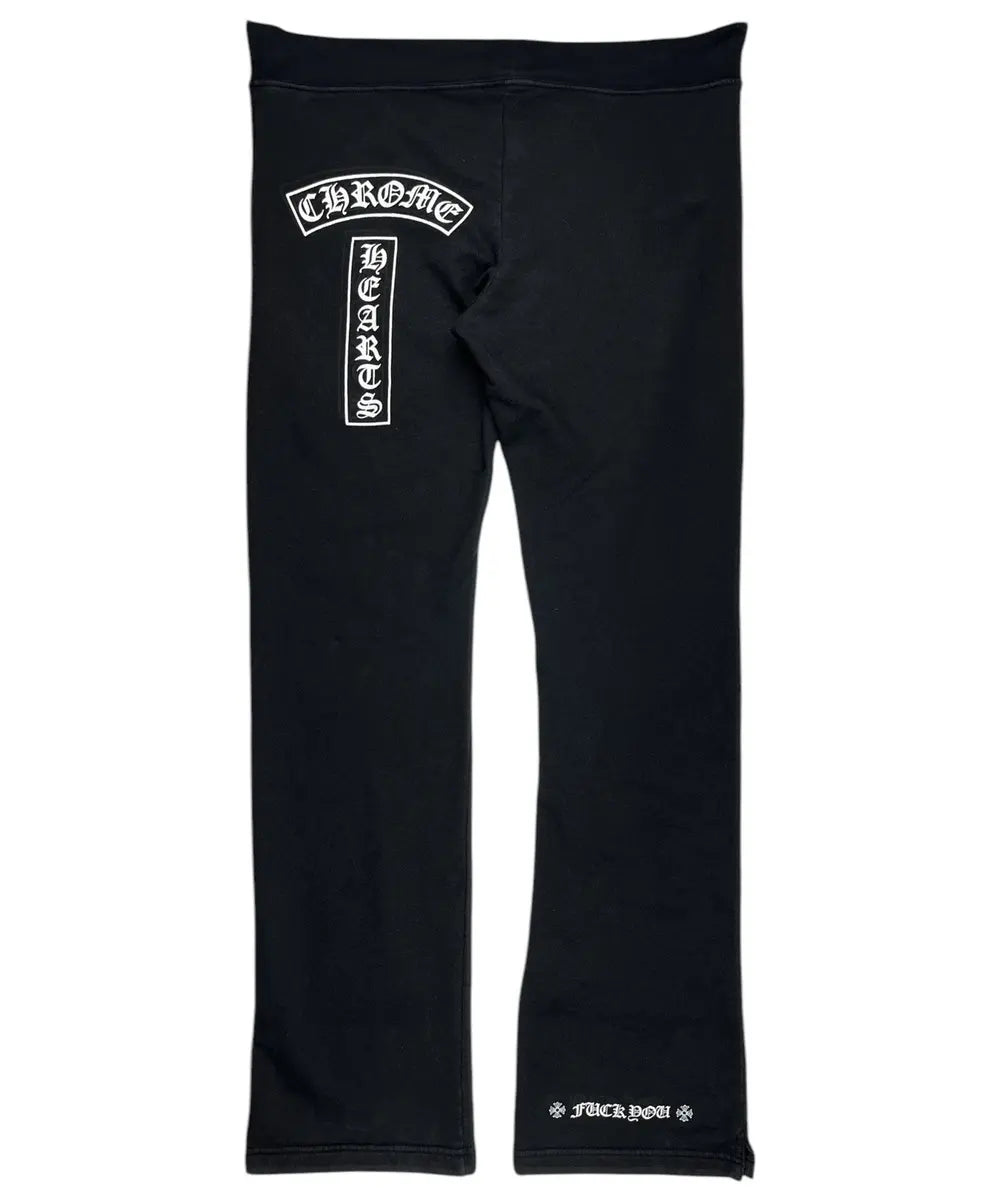 Chrome Hearts Vintage Flared T-Bar Logo Sweatpants Black