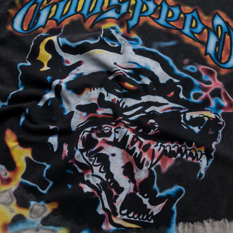 Godspeed Off the Leash Tee Black Bleached Wash-Empxre Boutique