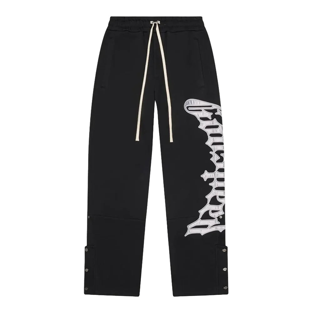 Godspeed OG Logo Sweatsuit V2 Black Silver Satin Set-Empxre Boutique