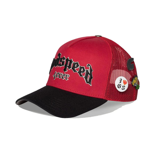 Godspeed Forever Trucker Red/Black-Empxre Boutique