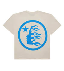 Hellstar Classic Logo Gel Tee Cream Blue-Empxre Boutique