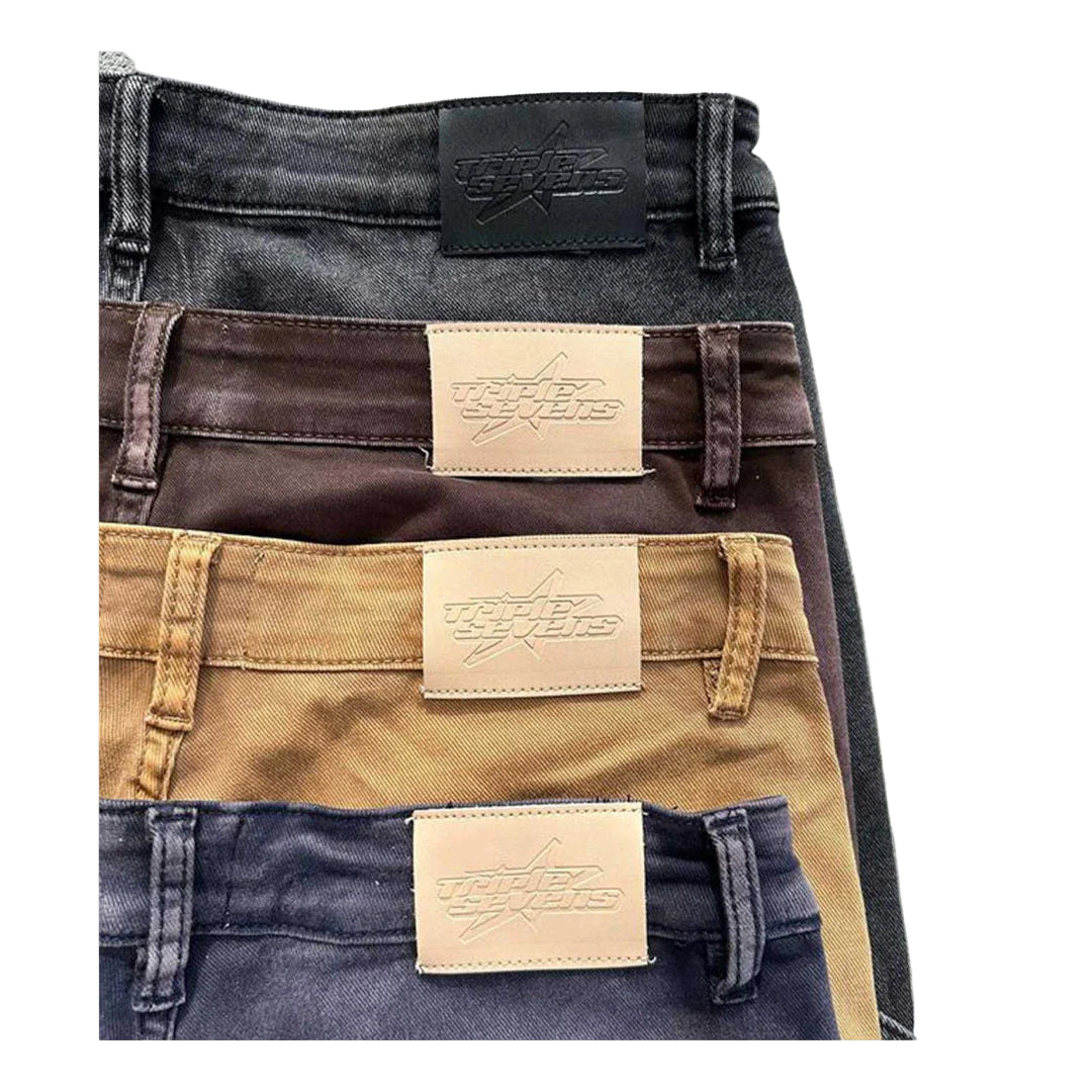 Triple Sevens Flare Denim Brown Pants-Empxre Boutique