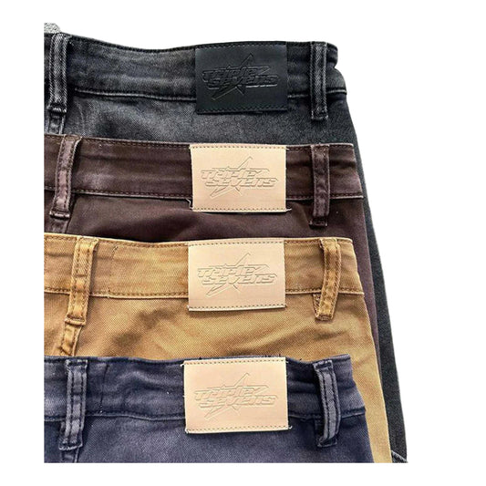 Triple Sevens Flare Denim Brown Pants-Empxre Boutique