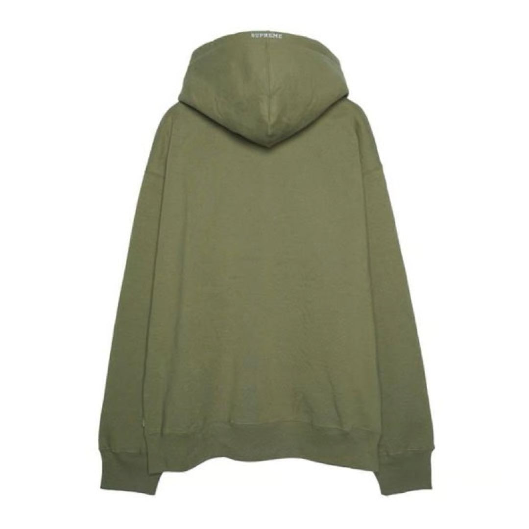 Supreme S Logo Zip Up Hooded Sweatshirt Olive